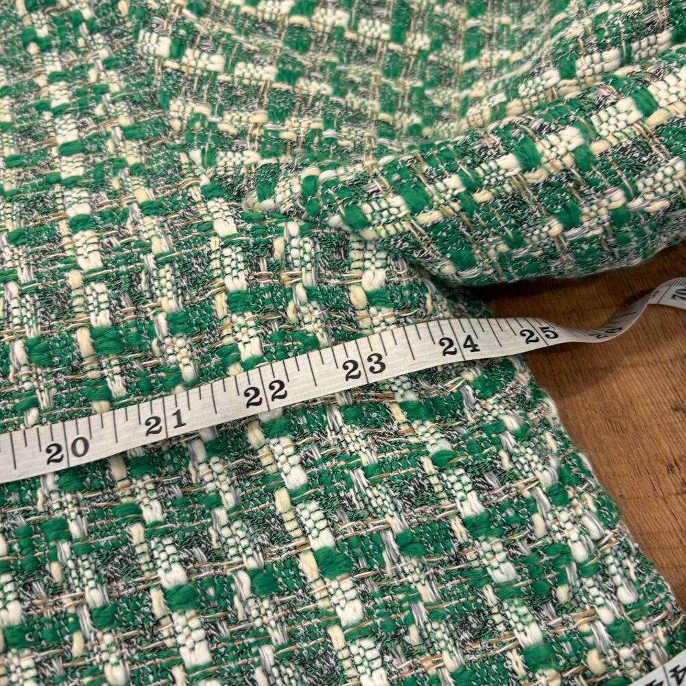 Anthropologie Maeve Plaid Tweed Relaxed Shacket Shirt Jacket Preppy Green LP - Picture 7 of 8